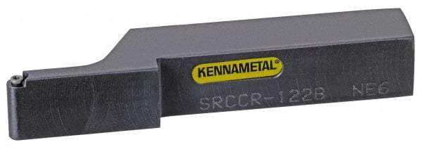 Kennametal - SRCC, Right Hand Cut, 1" Shank Height x 1" Shank Width, Neutral Rake Indexable Turning Toolholder - 6" OAL, RC..21.5. Insert Compatibility, Series Screw-On - Americas Industrial Supply