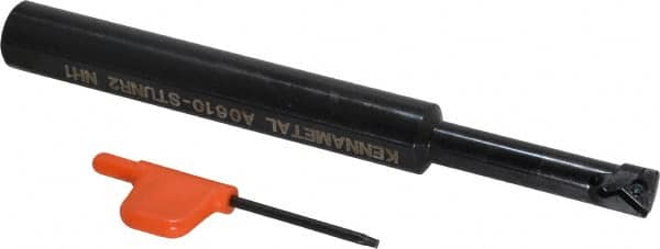 Kennametal - 12.19mm Min Bore Diam, 6" OAL, 5/8" Shank Diam, A-STUN Indexable Boring Bar - T221P Insert, Screw Holding Method - Americas Industrial Supply