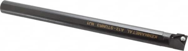 Kennametal - 23.62mm Min Bore Diam, 10" OAL, 3/4" Shank Diam, A-STUN Indexable Boring Bar - T321P Insert, Screw Holding Method - Americas Industrial Supply