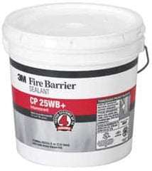 3M - 2 Gal Pail Red Acrylic & Latex Joint Sealant - -20 to 180°F Operating Temp, 10 min Tack Free Dry Time, Series CP 25WB - Americas Industrial Supply