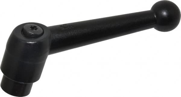 KIPP - 3/8-16, 0.83" Hub Diam, Zinc Die Cast (Steel Components) Tapped Adjustable Clamping Lever - 3.54" OAL, 2.26" High, 0.55" Hole Depth - Americas Industrial Supply