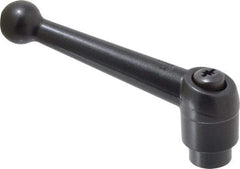KIPP - 1/2-13, 0.98" Hub Diam, Zinc Die Cast (Steel Components) Tapped Adjustable Clamping Lever - 4-1/4" OAL, 2.64" High, 0.67" Hole Depth - Americas Industrial Supply