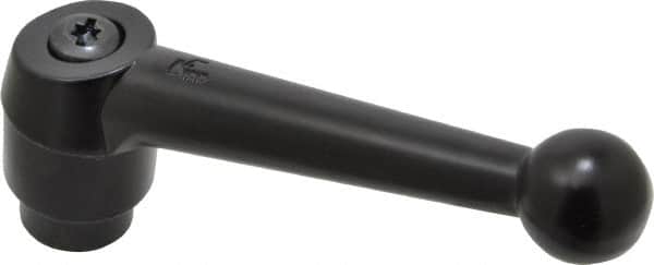 KIPP - 5/8-11, 1.18" Hub Diam, Zinc Die Cast (Steel Components) Tapped Adjustable Clamping Lever - 4.96" OAL, 3.11" High, 0.91" Hole Depth - Americas Industrial Supply