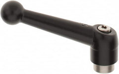 KIPP - 5/16-18, 0.71" Hub Diam, Zinc Die Cast (Stainless Steel Components) Tapped Adjustable Clamping Lever - 2.87" OAL, 1.79" High, 0.47" Hole Depth - Americas Industrial Supply