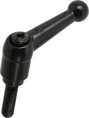 KIPP - M6 x 1.0, 13mm Hub Diam, Zinc Die Cast (Steel Components) Metric Threaded Stud Adjustable Clamping Lever - 20mm Stud Length, 46mm OAL, 32.5mm High - Americas Industrial Supply