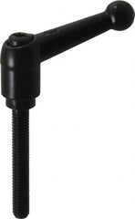 KIPP - M6 x 1.0, 13mm Hub Diam, Zinc Die Cast (Steel Components) Metric Threaded Stud Adjustable Clamping Lever - 40mm Stud Length, 46mm OAL, 32.5mm High - Americas Industrial Supply