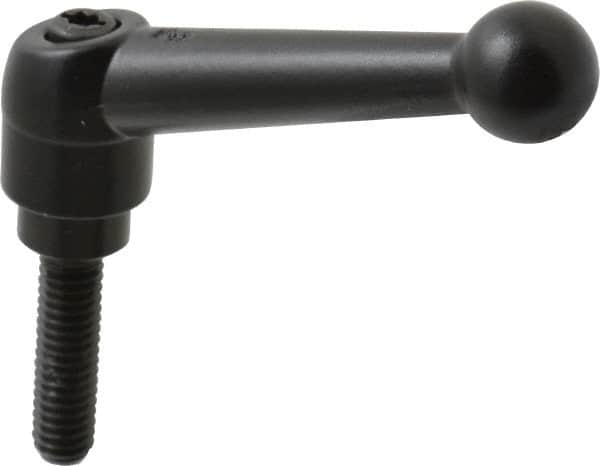 KIPP - 5/16-18, 0.71" Hub Diam, Zinc Die Cast (Steel Components) Threaded Stud Adjustable Clamping Lever - 1.18" Stud Length, 2.87" OAL, 1.79" High - Americas Industrial Supply