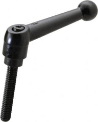 KIPP - 5/16-18, 0.71" Hub Diam, Zinc Die Cast (Steel Components) Threaded Stud Adjustable Clamping Lever - 1.77" Stud Length, 2.87" OAL, 1.79" High - Americas Industrial Supply