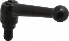 KIPP - 3/8-16, 0.71" Hub Diam, Zinc Die Cast (Steel Components) Threaded Stud Adjustable Clamping Lever - 0.59" Stud Length, 2.87" OAL, 1.79" High - Americas Industrial Supply