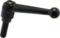 KIPP - 1/2-13, 0.98" Hub Diam, Zinc Die Cast (Steel Components) Threaded Stud Adjustable Clamping Lever - 1.57" Stud Length, 4-1/4" OAL, 2.64" High - Americas Industrial Supply