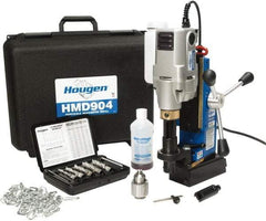 Hougen - 2" Travel, Portable Magnetic Drill Press - 450 RPM, 8 Amps, 1.25 hp, 920 Watts - Americas Industrial Supply