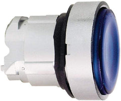 Schneider Electric - 22mm Mount Hole, Flush, Pushbutton Switch Only - Round, Blue Pushbutton, Nonilluminated, Momentary (MO) - Americas Industrial Supply