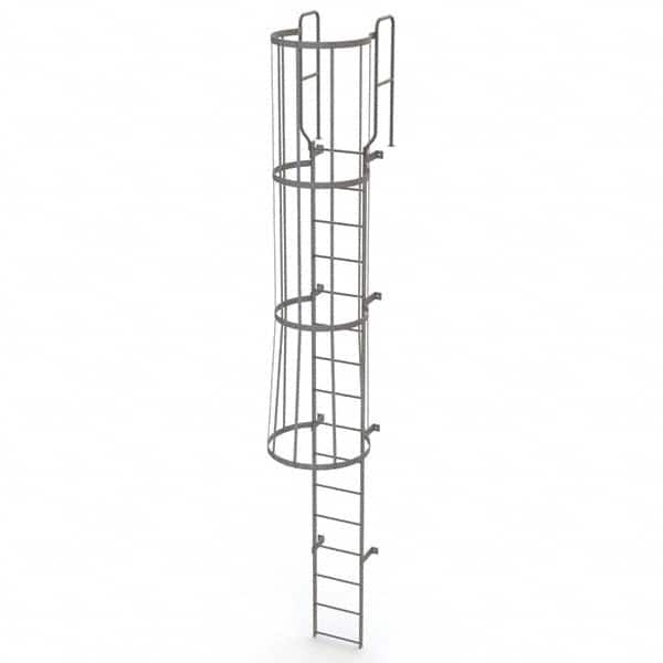 TRI-ARC - Rolling & Wall Mounted Ladders & Platforms Type: Fixed Ladder Style: Safety Cage - Americas Industrial Supply