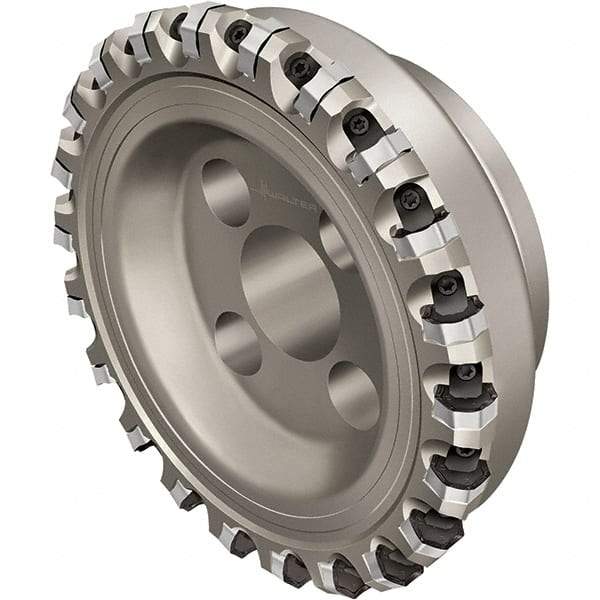 Walter - 100mm Cut Diam, 32mm Arbor Hole, 4mm Max Depth of Cut, Indexable Chamfer & Angle Face Mill - 14 Inserts, XNHF 0705 . . Insert, Right Hand Cut, 14 Flutes, Series Xtra-tec - Americas Industrial Supply