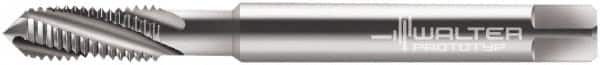 Walter-Prototyp - 5/16-18 UNC 3 Flute 2B Modified Bottoming Spiral Flute Tap - Powdered Metal, Bright Finish, 90mm OAL, Right Hand Flute, Right Hand Thread, Series 224102 - Exact Industrial Supply