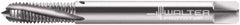 Walter-Prototyp - 1/4-28 UNF 3 Flute 3B Modified Bottoming Spiral Flute Tap - Powdered Metal, Bright Finish, 2-1/2" OAL, Right Hand Flute, Right Hand Thread, Series A234101 - Americas Industrial Supply