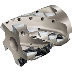 Walter - 12 Inserts, 63mm Cut Diam, 27mm Arbor Diam, 47mm Max Depth of Cut, Indexable Square-Shoulder Face Mill - 69mm High, AD.. 1807.. Insert Compatibility, Through Coolant, Series Xtra-tec - Americas Industrial Supply