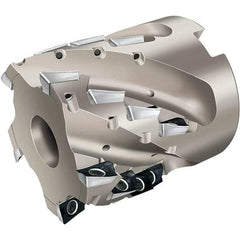 Walter - 20 Inserts, 50mm Cut Diam, 22mm Arbor Diam, 54mm Max Depth of Cut, Indexable Square-Shoulder Face Mill - 75mm High, AD.. 1204.. Insert Compatibility, Through Coolant, Series Xtra-tec - Americas Industrial Supply