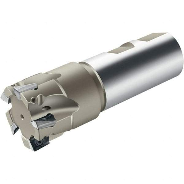 Walter - 25mm Cut Diam, 8mm Max Depth of Cut, 25mm Shank Diam, 100mm OAL, Indexable Square Shoulder End Mill - Multiple Insert Styles, Weldon Shank, 90° Lead Angle, Through Coolant, Series Xtra-tec - Americas Industrial Supply