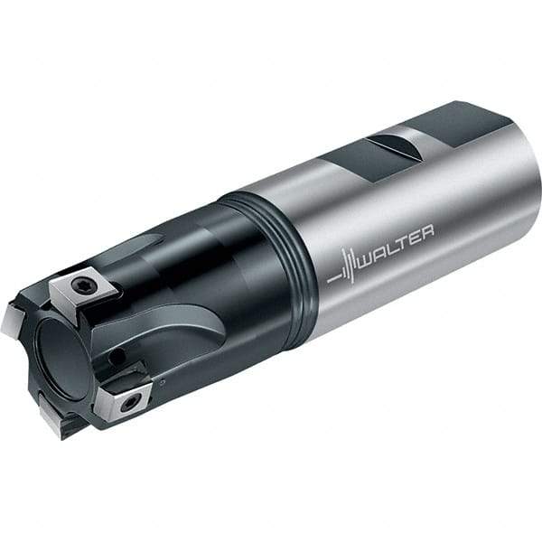 Walter - 25mm Cut Diam, 8mm Max Depth of Cut, 25mm Shank Diam, 100mm OAL, Indexable Square Shoulder End Mill - Multiple Insert Styles, Weldon Shank, 90° Lead Angle, Through Coolant, Series Blaxx - Americas Industrial Supply