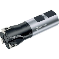 Walter - 40mm Cut Diam, 12mm Max Depth of Cut, 32mm Shank Diam, 110mm OAL, Indexable Square Shoulder End Mill - Multiple Insert Styles, Weldon Shank, 90° Lead Angle, Through Coolant, Series Blaxx - Americas Industrial Supply