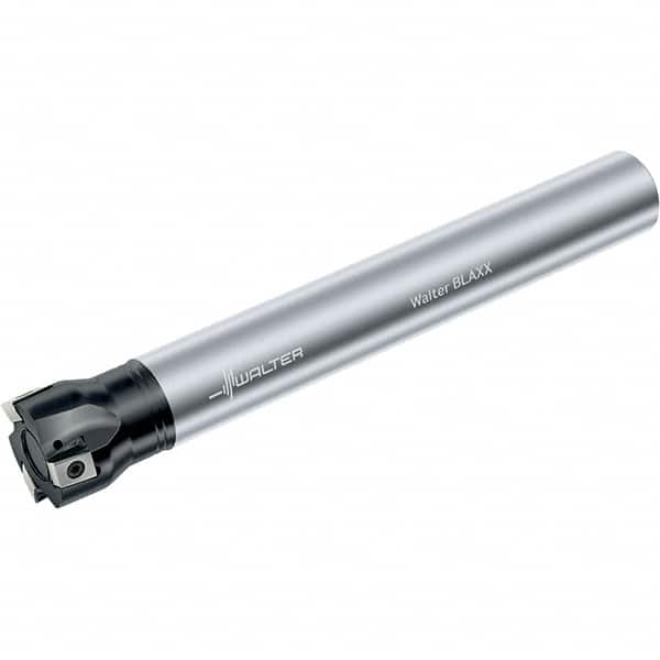 Walter - 1-1/2" Cut Diam, 0.48" Max Depth of Cut, 1-1/2" Shank Diam, 10" OAL, Indexable Square Shoulder End Mill - Multiple Insert Styles, Cylindrical Shank, 90° Lead Angle, Through Coolant, Series Blaxx - Americas Industrial Supply