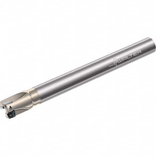 Walter - 25mm Cut Diam, 8mm Max Depth of Cut, 25mm Shank Diam, 200mm OAL, Indexable Square Shoulder End Mill - Multiple Insert Styles, Cylindrical Shank, 90° Lead Angle, Through Coolant, Series Xtra-tec - Americas Industrial Supply