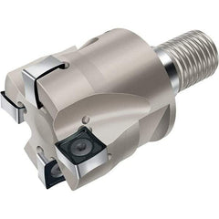 Walter - 40mm Cut Diam, 10mm Max Depth of Cut, Indexable Chamfer & Angle End Mill - Multiple Insert Styles, Modular Connection Shank, Through Coolant - Americas Industrial Supply