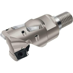 Walter - 25mm Cut Diam, 22mm Max Depth of Cut, Indexable Square Shoulder Helical End Mill - Multiple Insert Styles, T22 Modular Connection, 90° Lead Angle, Through Coolant - Americas Industrial Supply