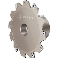Walter - Shell Mount Connection, 0.1575" Cutting Width, 1.1811" Depth of Cut, 125mm Cutter Diam, 1.2598" Hole Diam, 6 Tooth Indexable Slotting Cutter - F4053.BN Toolholder, LN.X 070204 Insert, Right Hand Cutting Direction - Americas Industrial Supply