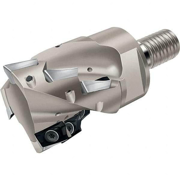 Walter - 50mm Cut Diam, 43mm Max Depth of Cut, Indexable Square Shoulder Helical End Mill - Multiple Insert Styles, T45 Modular Connection, 90° Lead Angle, Through Coolant - Americas Industrial Supply