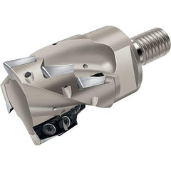 Walter - 50mm Cut Diam, 43mm Max Depth of Cut, Indexable Square Shoulder Helical End Mill - Multiple Insert Styles, T45 Modular Connection, 90° Lead Angle, Through Coolant - Americas Industrial Supply