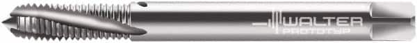 Walter-Prototyp - 1/4-28 UNJF 3 Flute 3B Modified Bottoming Spiral Flute Tap - Powdered Metal, Bright Finish, 80mm OAL, Right Hand Flute, Right Hand Thread, Series 234101 - Americas Industrial Supply