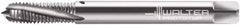 Walter-Prototyp - #4-40 UNJC 3 Flute 3B Modified Bottoming Spiral Flute Tap - Powdered Metal, Bright Finish, 56mm OAL, Right Hand Flute, Right Hand Thread, Series 224101 - Americas Industrial Supply