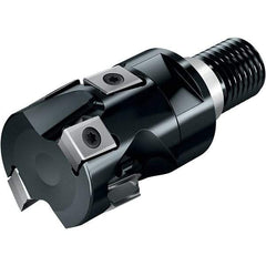 Walter - 32mm Cut Diam, 32mm Max Depth of Cut, 78.99mm OAL, Indexable Square Shoulder Helical End Mill - LN.U0904..R Inserts, T28 Modular Connection, 90° Lead Angle, Through Coolant, Series F5038 - Americas Industrial Supply