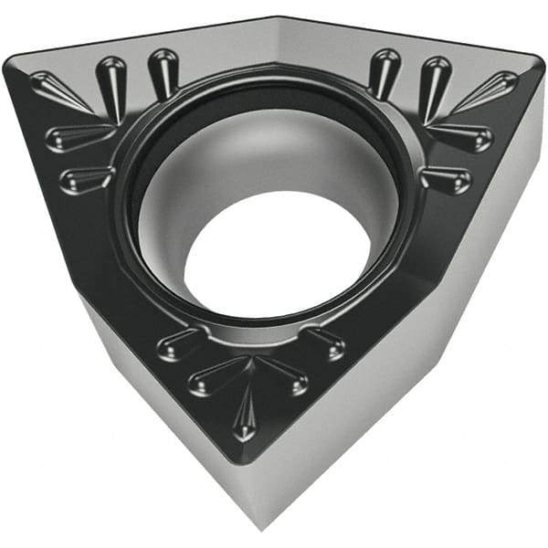 Walter - WCMT433 RP4 Grade WPP20S Carbide Turning Insert - TiCN/Al2O3/TiN Finish, 80° Trigon, 1/2" Inscr Circle, 3/16" Thick, 3/64" Corner Radius - Americas Industrial Supply