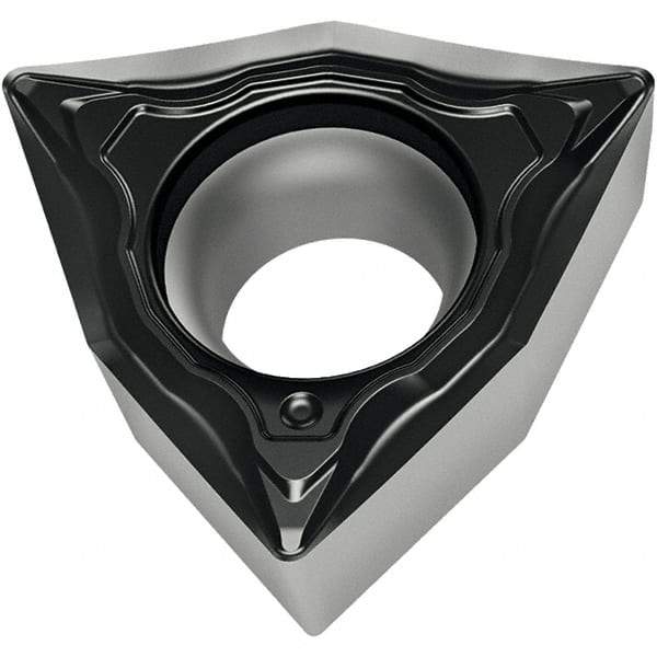 Walter - WCMT431 FP4 Grade WPP20S Carbide Turning Insert - TiCN/Al2O3/TiN Finish, 80° Trigon, 1/2" Inscr Circle, 3/16" Thick, 1/64" Corner Radius - Americas Industrial Supply