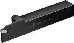 Walter - External Thread, 0.866" Max Depth of Cut, 4.9" OAL, Left Hand Indexable Grooving Cutoff Toolholder - 3/4" Shank Height x 3/4" Shank Width, SX-3.. Insert Style, G2012 Toolholder Style - Americas Industrial Supply