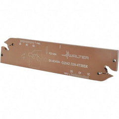 Walter - 1.2598" Blade Height, 5.9055" OAL, Neutral Cut, Double End Indexable Cut-Off Blade - 50mm Max Depth of Cut, G2042 N Blade - Americas Industrial Supply