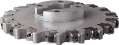 Seco - Shell Mount Connection, 0.6299" Cutting Width, 3.6024" Depth of Cut, 315mm Cutter Diam, 2.3622" Hole Diam, 18 Tooth Indexable Slotting Cutter - R335.25 Toolholder, LNHQ 1707, XNHQ 1707 Insert, Left Hand Cutting Direction - Americas Industrial Supply