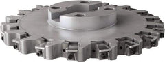 Seco - Shell Mount Connection, 0.6299" Cutting Width, 3.6024" Depth of Cut, 315mm Cutter Diam, 2.3622" Hole Diam, 18 Tooth Indexable Slotting Cutter - R335.25 Toolholder, LNHQ 1707, XNHQ 1707 Insert, Right Hand Cutting Direction - Americas Industrial Supply