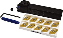 Seco - 11 Piece, DNMP Insert Style, PDJNR-16-4DJETL Toolholder Style, Indexable Turning Set - 1 Toolholder Included - Americas Industrial Supply