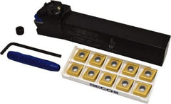 Seco - 11 Piece, CNMG Insert Style, PCLNR-16-4DJETL Toolholder Style, Indexable Turning Set - 1 Toolholder Included - Americas Industrial Supply