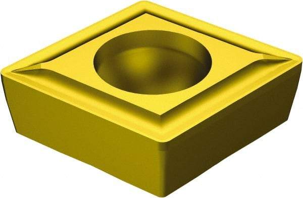 Sandvik Coromant - CCMT21.51 UF Grade 235 Carbide Turning Insert - TiCN/TiN Finish, 80° Diamond, 1/4" Inscr Circle, 3/32" Thick, 1/64" Corner Radius - Americas Industrial Supply