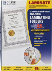 C-LINE - 25 Self-Laminating Pockets - 12 mil Thick x 9.13" Wide x 0.95' Long - Americas Industrial Supply