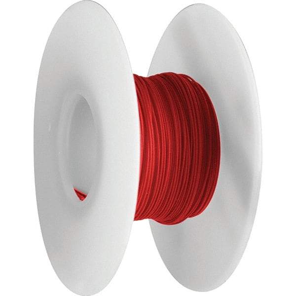 OK Industries - 30 AWG, 1 Strand, 304 m OAL, Copper Hook Up Wire - Red Kynar Jacket - Americas Industrial Supply