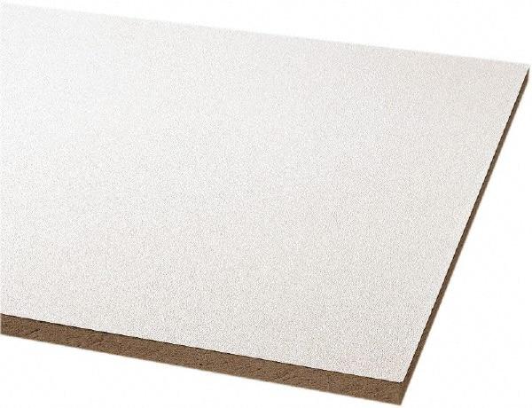 Armstrong World - 24" Long x 24" Wide, Wet-Formed Mineral Fiber Ceiling Tile - ASTM E1264 Specification, White - Americas Industrial Supply