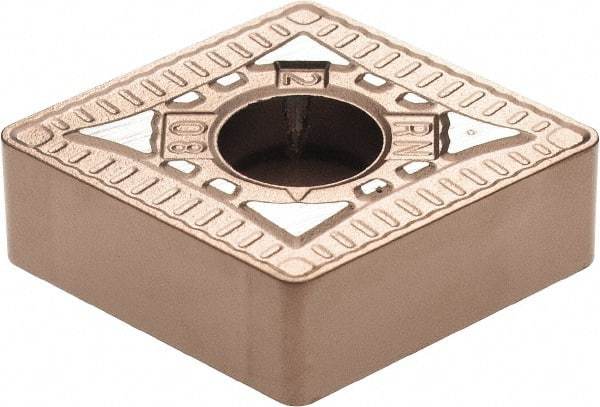 Kennametal - CNMG432 RN Grade KCP30B Carbide Turning Insert - TiN/MT/TiCN/Al2O3/TiOCN Finish, 80° Diamond, 1/2" Inscr Circle, 3/16" Thick, 1/32" Corner Radius - Americas Industrial Supply