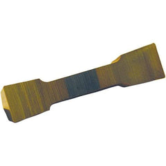 Tool-Flo - 250VDB Grade AC3A, 6.35mm Cutting Width Carbide Grooving Insert - Neutral, 0.015" Corner Radius, TiAlN Finish - Americas Industrial Supply