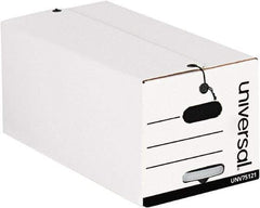 Universal One - 37-1/4" Wide x 18" High x 10" Deep, Storage Box - Corrugated Fiberboard, White - Americas Industrial Supply